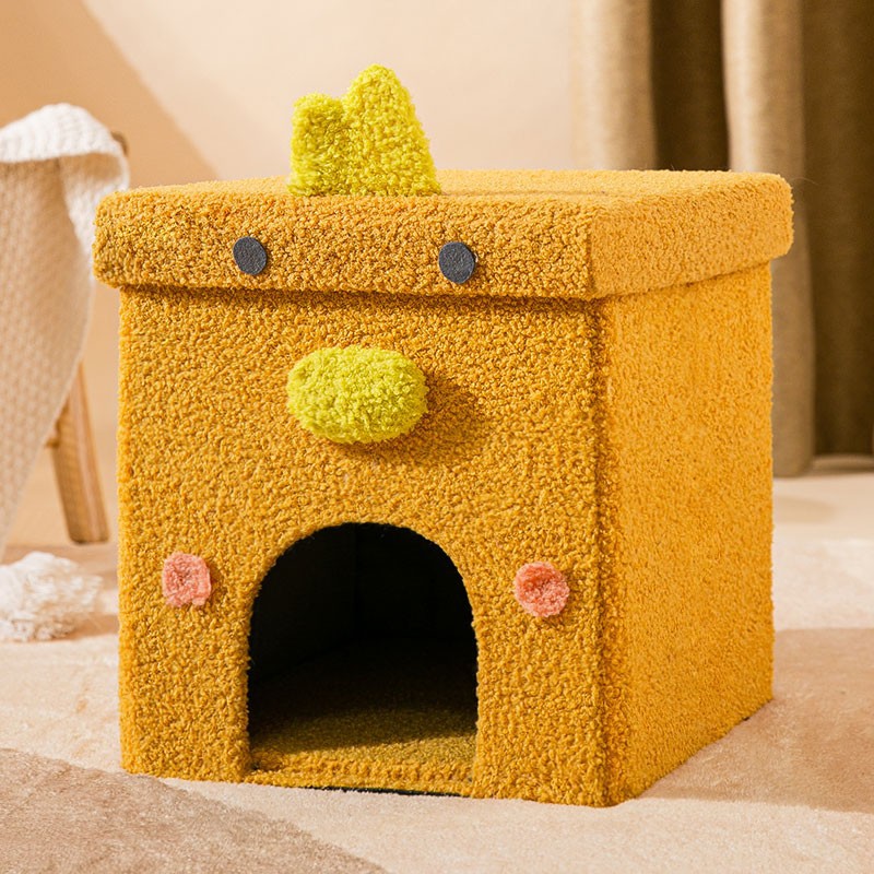 KFX-1599165 Foldable Semi-Enclosed Pet Nest with Washable Cover in Multiple Designs