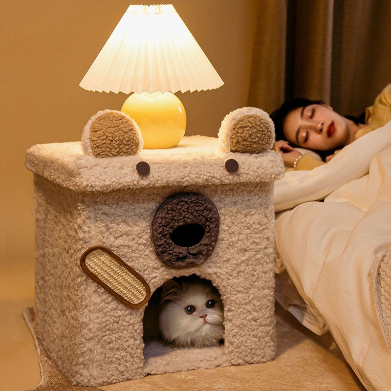 KFX-1599165 Foldable Semi-Enclosed Pet Nest with Washable Cover in Multiple Designs