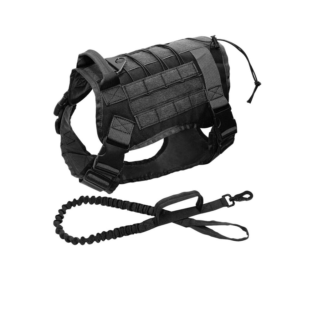 KFX-1599293 Large Tactical Dog Vest for Outdoor Adventures in Khaki, Black, Army Green, and CP Camouflage, Made from Durable Nylon