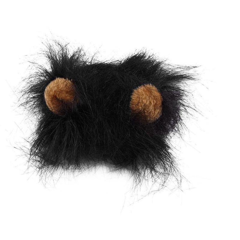 KFX-1599933 Lion Mane Costume Hat for Small Dogs and Cats - Festive Pet Accessory for Halloween and Parties