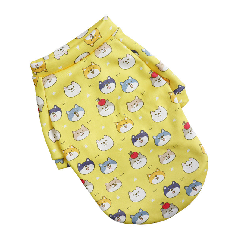 KFX-1600189 Floral Design Thin Fleece Dog Sweater in Various Colors and Sizes