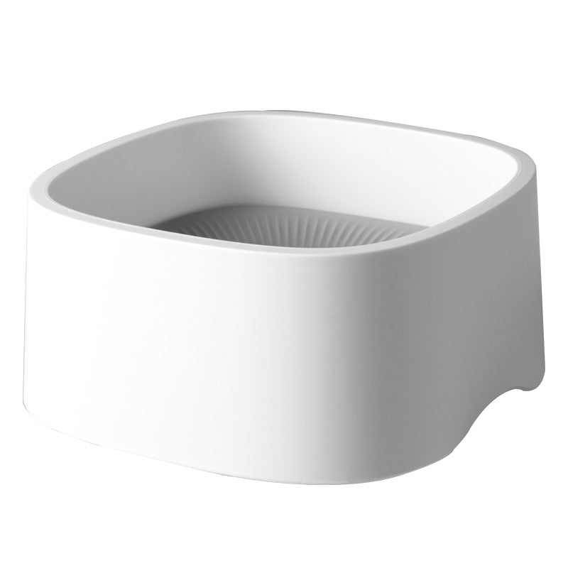 KFX-1606845 Pet Square Floating Bowl - Wet-proof Design for Easy Feeding - Available in Millet White, Yellow, Purple - Made from Durable ABS Resin