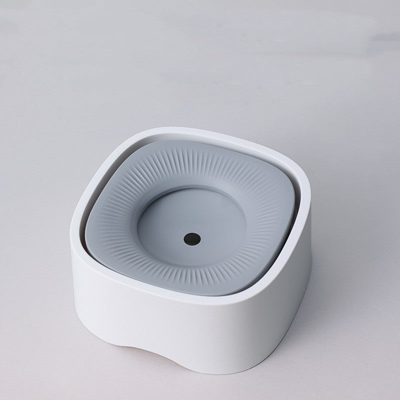 KFX-1606845 Pet Square Floating Bowl - Wet-proof Design for Easy Feeding - Available in Millet White, Yellow, Purple - Made from Durable ABS Resin