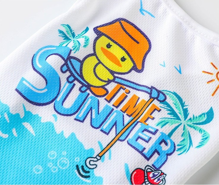 KFX-1607229 Summer Cartoon Printed Pet Vest - Lightweight Polyester Clothing for Dogs and Cats (XS-XXL)