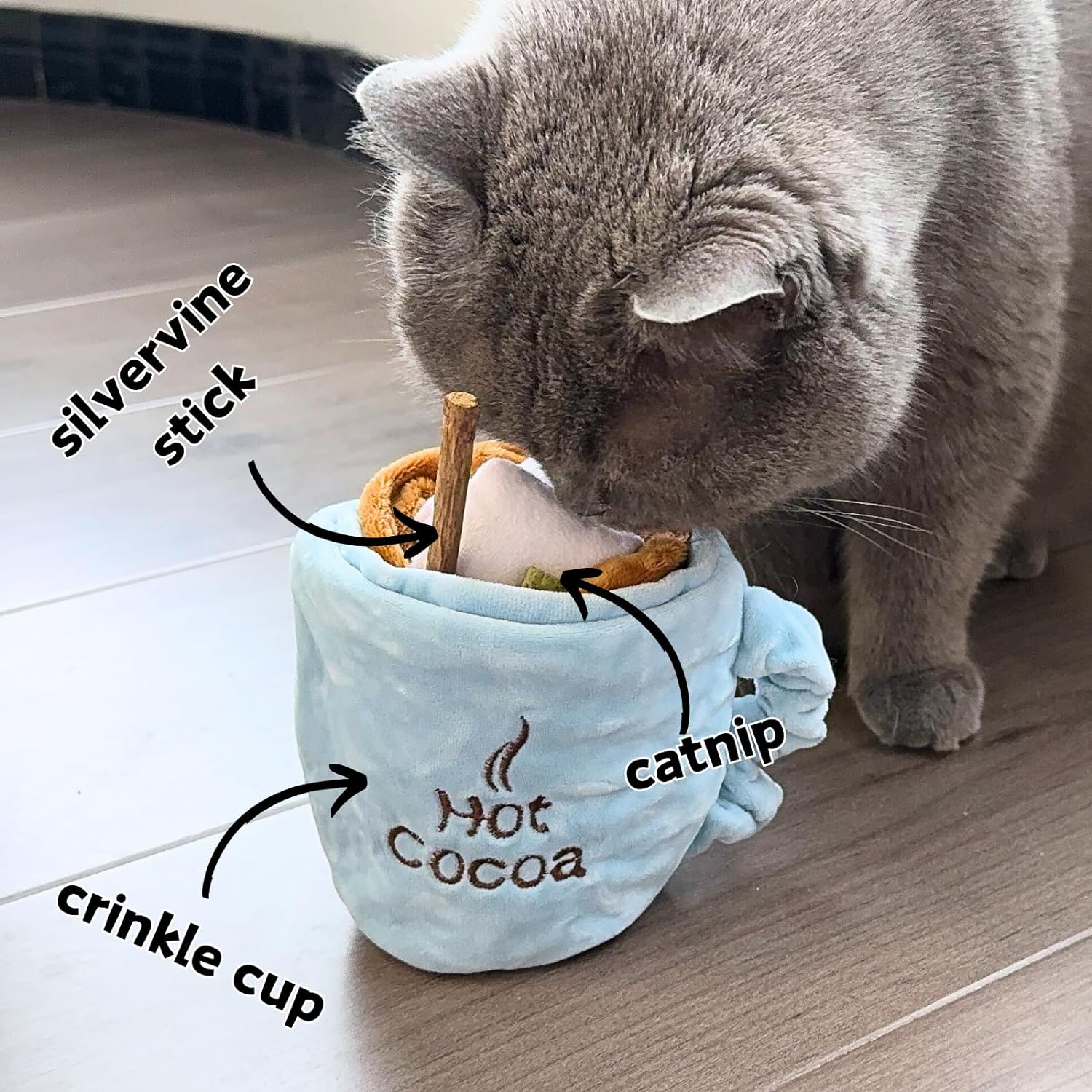 KFX-1608125 Interactive Catnip Chew Toy Set with Crinkle Sounds for Indoor Cats – Engaging Puzzle for Mental Stimulation