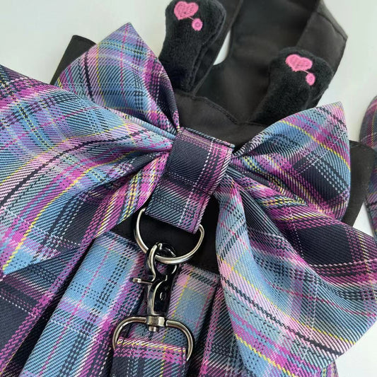 KFX-1609021 Chest and Back Traction Rope for Pets - Polyester Material, Available in Sizes XXS to XL, Purple Color