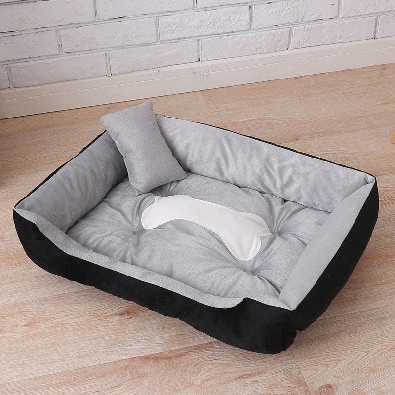 KFX-1610685 Cozy Dog Paw Print Mattress with Corduroy and Suede Fabric