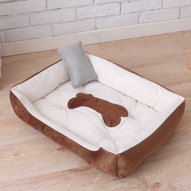 KFX-1610685 Cozy Dog Paw Print Mattress with Corduroy and Suede Fabric
