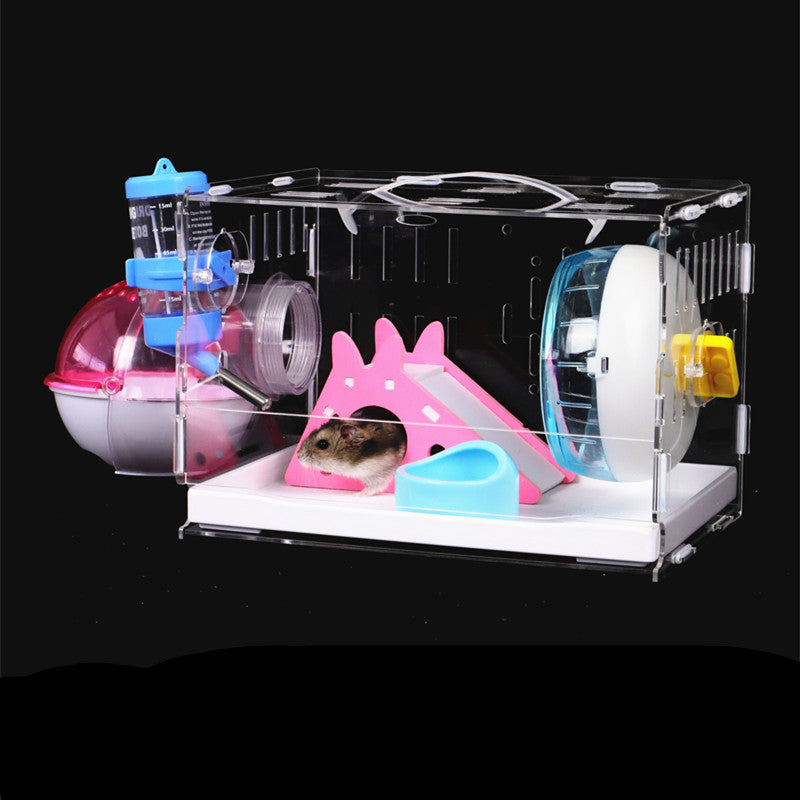 KFX-1611453 Super Large Acrylic Drawer Cage for Rats and Small Animals - Easy Cleaning Design, Transparent Structure