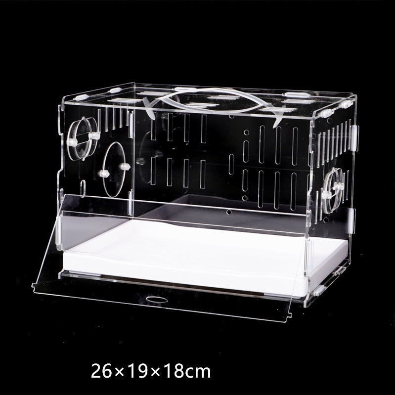 KFX-1611453 Super Large Acrylic Drawer Cage for Rats and Small Animals - Easy Cleaning Design, Transparent Structure