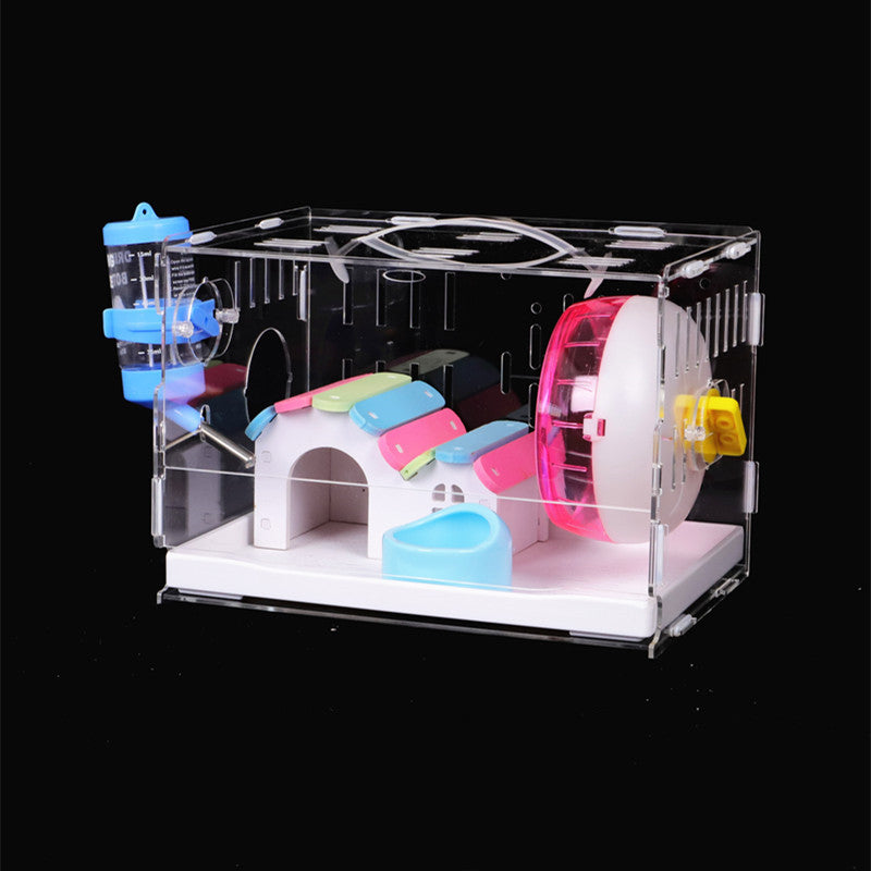 KFX-1611453 Super Large Acrylic Drawer Cage for Rats and Small Animals - Easy Cleaning Design, Transparent Structure