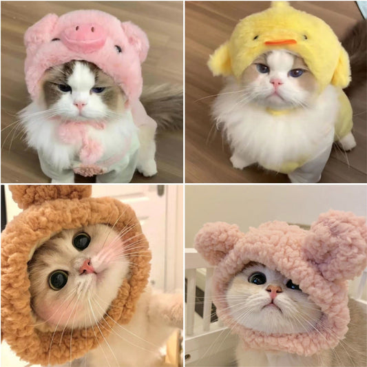KFX-1614013 Colorful Hand-Knitted Seasonal Pet Hats for Fashionable Pets