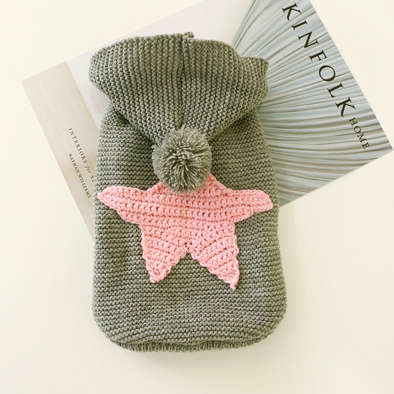KFX-1614397 Cozy Acrylic Pet Sweater for Autumn and Winter - Stretchable Design