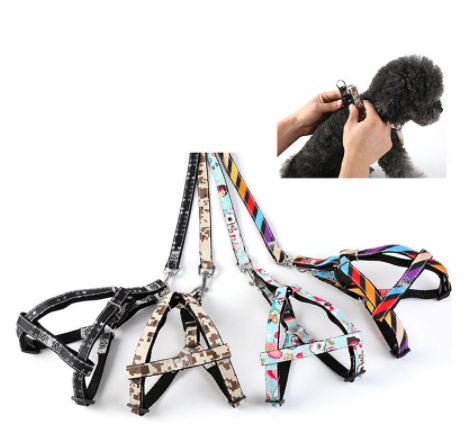 KFX-1616189 Adjustable Nylon Dog Leash with Personalized Print for All Seasons
