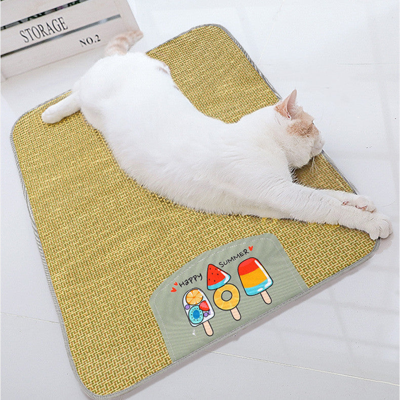 KFX-1618237 Cooling Rattan Pet Sleeping Mat with Soft Sponge Padding for Dogs and Cats – Anti Scratch and Moisture Resistant – Various Sizes Available