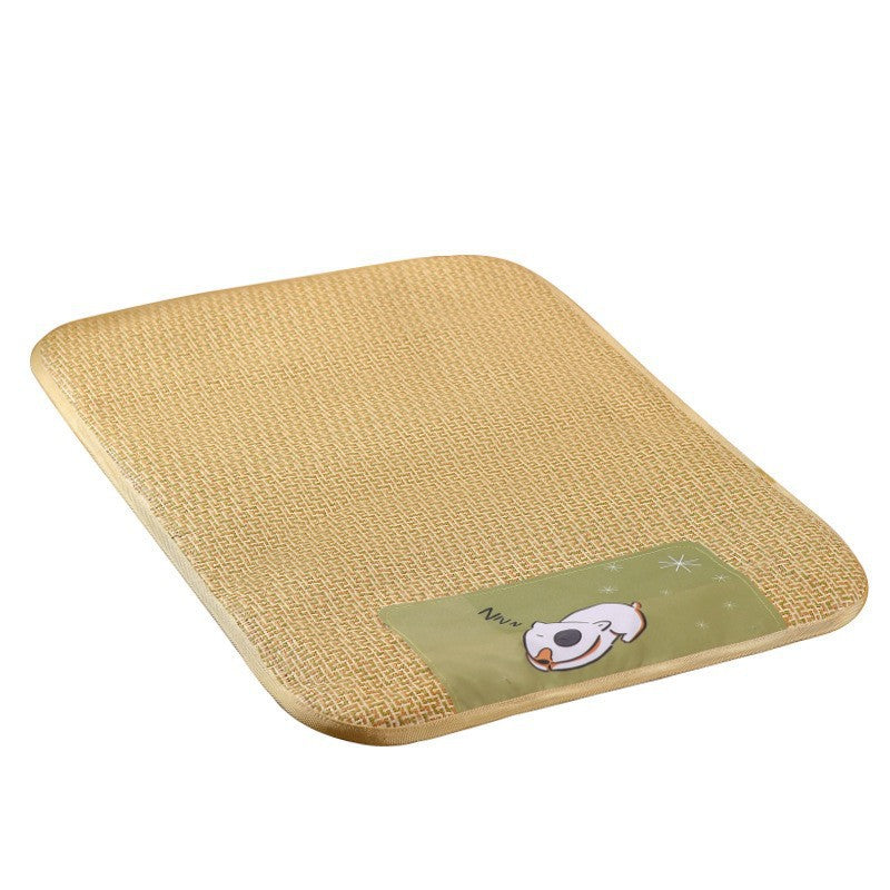 KFX-1618237 Cooling Rattan Pet Sleeping Mat with Soft Sponge Padding for Dogs and Cats – Anti Scratch and Moisture Resistant – Various Sizes Available