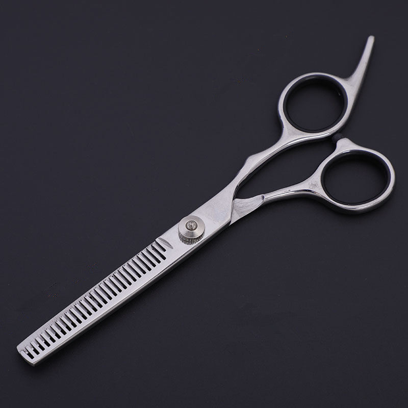 KFX-1625917 Stainless Steel Pet Trimming Shears Set with Accessories - 8 Pieces Including Comb and Leather Case