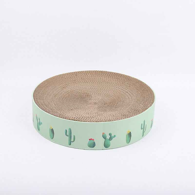 KFX-1628093 Durable Round Cat Scratching Pad and Bed - Corrugated Paper for Kittens and Medium Cats