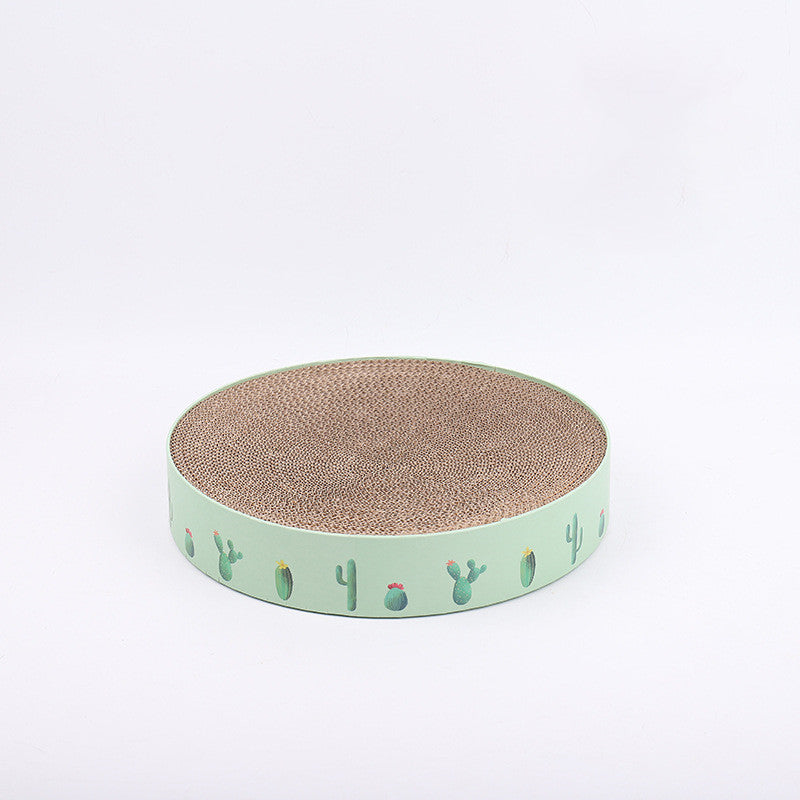 KFX-1628093 Durable Round Cat Scratching Pad and Bed - Corrugated Paper for Kittens and Medium Cats