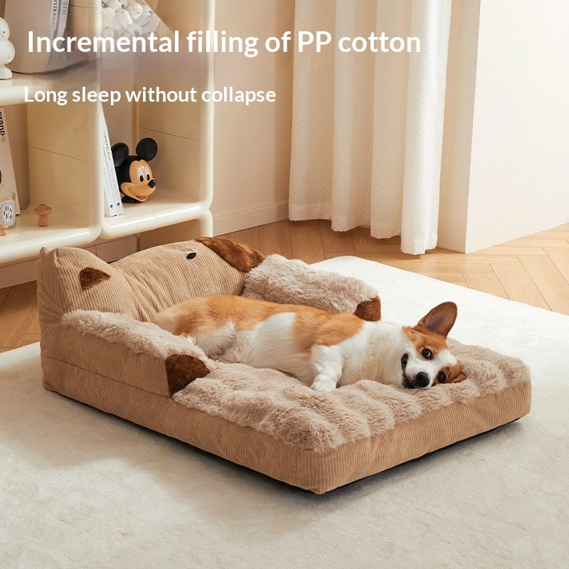 KFX-1629757 Removable and Washable Coffee Dog Mat for Small to Medium-Sized Dogs