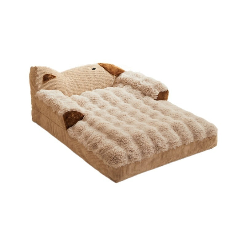 KFX-1629757 Removable and Washable Coffee Dog Mat for Small to Medium-Sized Dogs