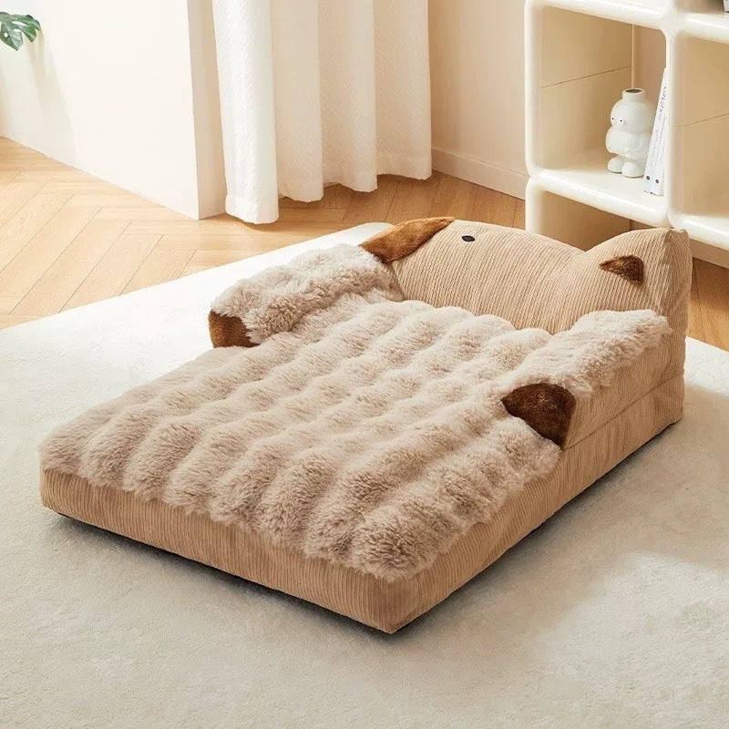 KFX-1629757 Removable and Washable Coffee Dog Mat for Small to Medium-Sized Dogs