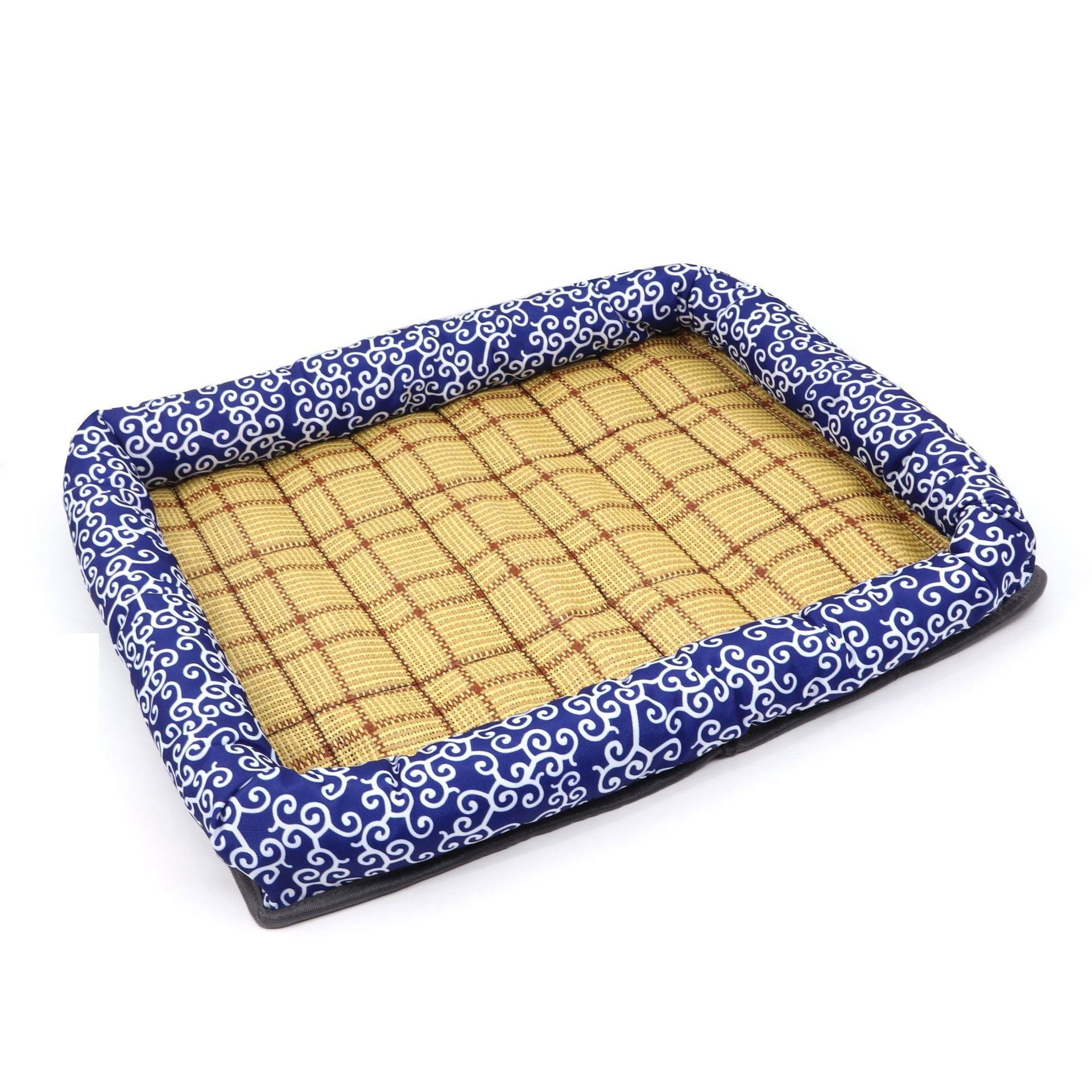 KFX-1631933 Cozy Oxford Cloth Pet Cat and Dog Nest Sleeping Mat in Blue Pattern