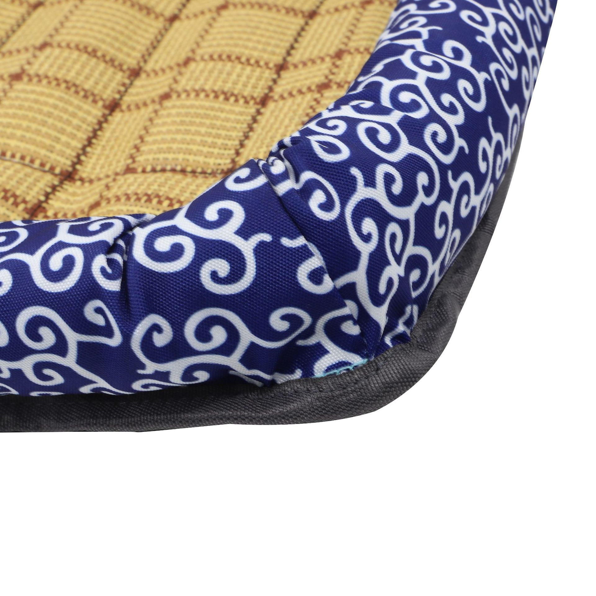 KFX-1631933 Cozy Oxford Cloth Pet Cat and Dog Nest Sleeping Mat in Blue Pattern