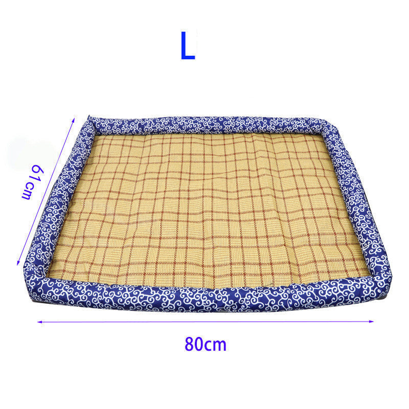 KFX-1631933 Cozy Oxford Cloth Pet Cat and Dog Nest Sleeping Mat in Blue Pattern