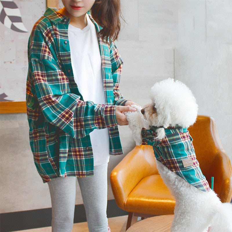 KFX-1632061 Lightweight Cotton Shirt for Dogs and Cats - Spring/Summer Casual Wear