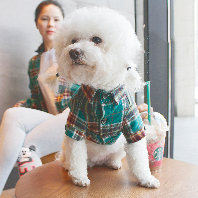 KFX-1632061 Lightweight Cotton Shirt for Dogs and Cats - Spring/Summer Casual Wear