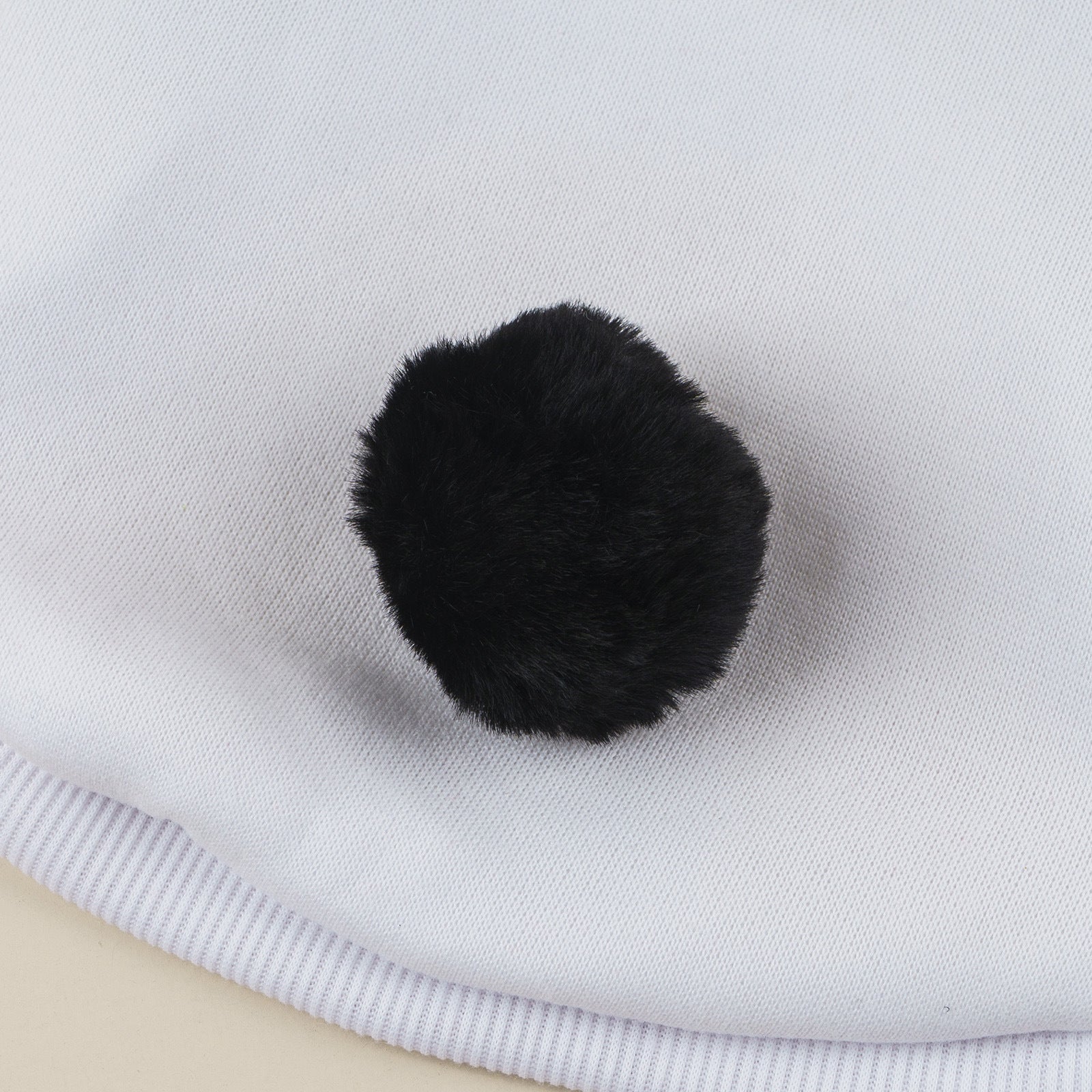 KFX-1632957 Adorable Panda-Shaped Sweater for Pets in Black and White, Comfortable Polyester Fabric, Various Sizes Available
