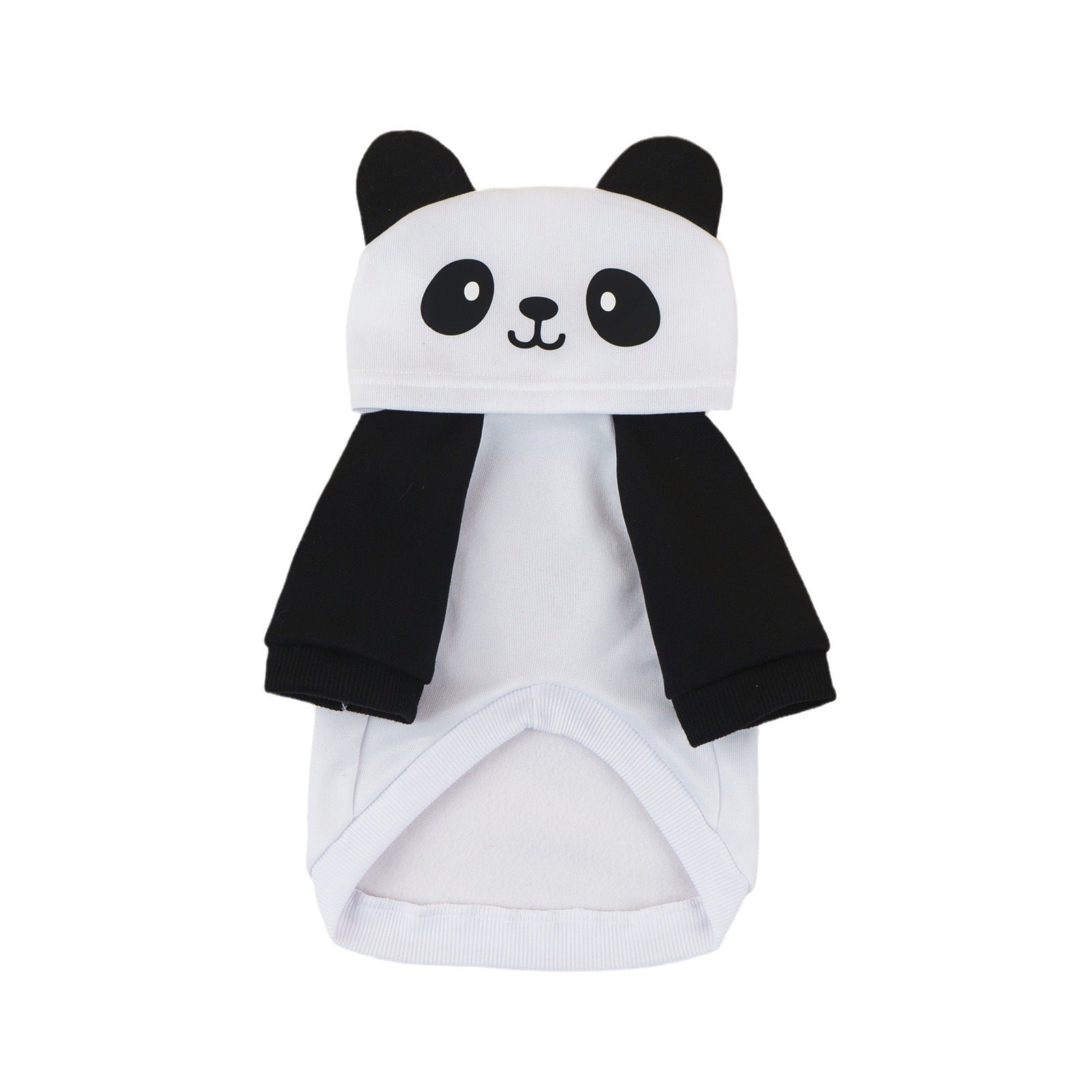 KFX-1632957 Adorable Panda-Shaped Sweater for Pets in Black and White, Comfortable Polyester Fabric, Various Sizes Available