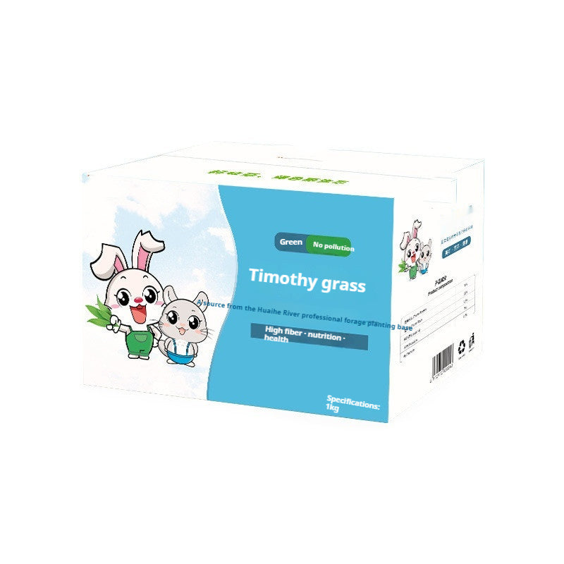 KFX-1633725 Dried Timothy Grass for Small Pets - Chinchillas, Guinea Pigs, Rabbits, 1kg Pack