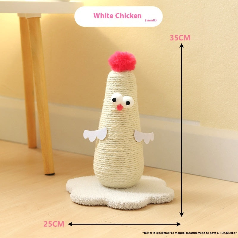 KFX-1633853 Sisal Cat Scratch Board - Wear-Resistant Vertical Design in White, Yellow, and Coffee