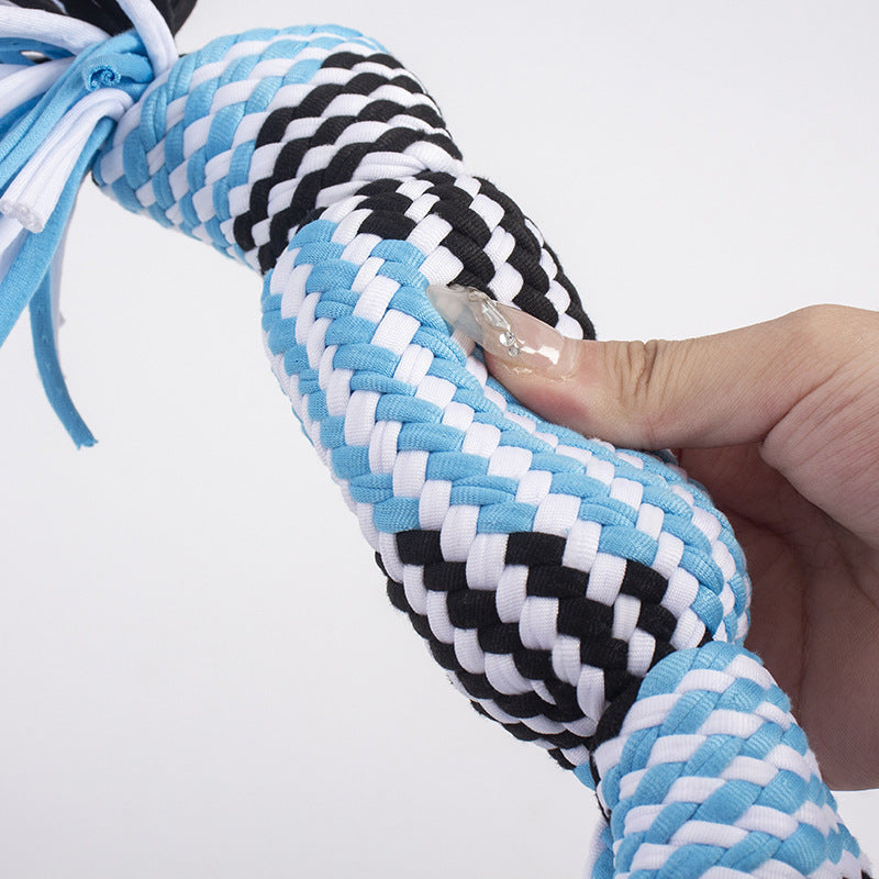 KFX-1634493 Durable Cotton Thread Pet Toy - Bite-Resistant Double Knot Design in Various Colors and Sizes