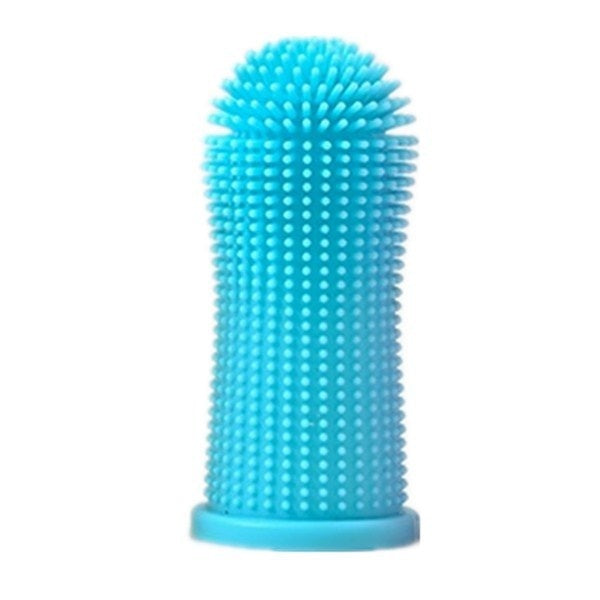 KFX-1636285 Silicone 360-Degree Finger Toothbrush for Deep Oral Cleaning of Dogs and Cats