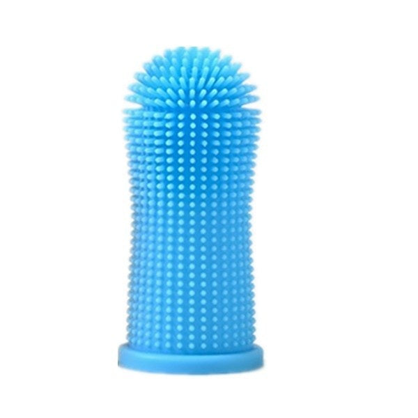 KFX-1636285 Silicone 360-Degree Finger Toothbrush for Deep Oral Cleaning of Dogs and Cats