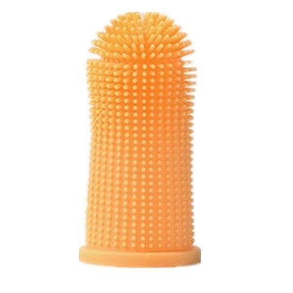 KFX-1636285 Silicone 360-Degree Finger Toothbrush for Deep Oral Cleaning of Dogs and Cats