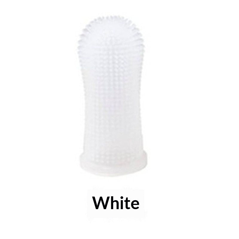 KFX-1636285 Silicone 360-Degree Finger Toothbrush for Deep Oral Cleaning of Dogs and Cats