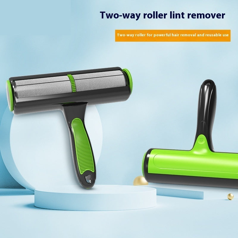 KFX-1639229 Pet Two-way Automatic Cleaning Lint Roller - Green, Lake Blue, Gray White