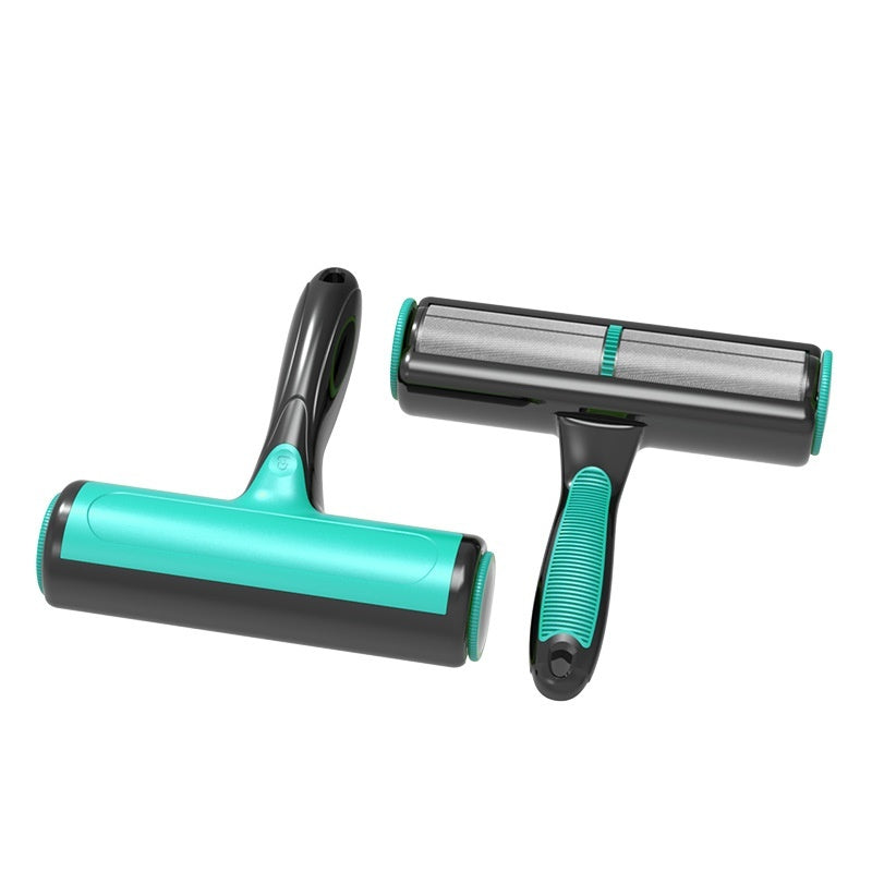 KFX-1639229 Pet Two-way Automatic Cleaning Lint Roller - Green, Lake Blue, Gray White