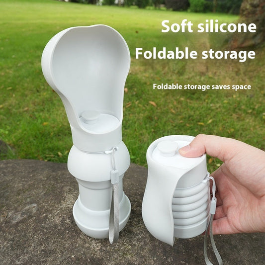 KFX-1645245 Portable Silicone Folding Drinking Cup for Pets - Short and Long Sizes Available