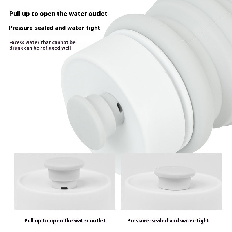 KFX-1645245 Portable Silicone Folding Drinking Cup for Pets - Short and Long Sizes Available