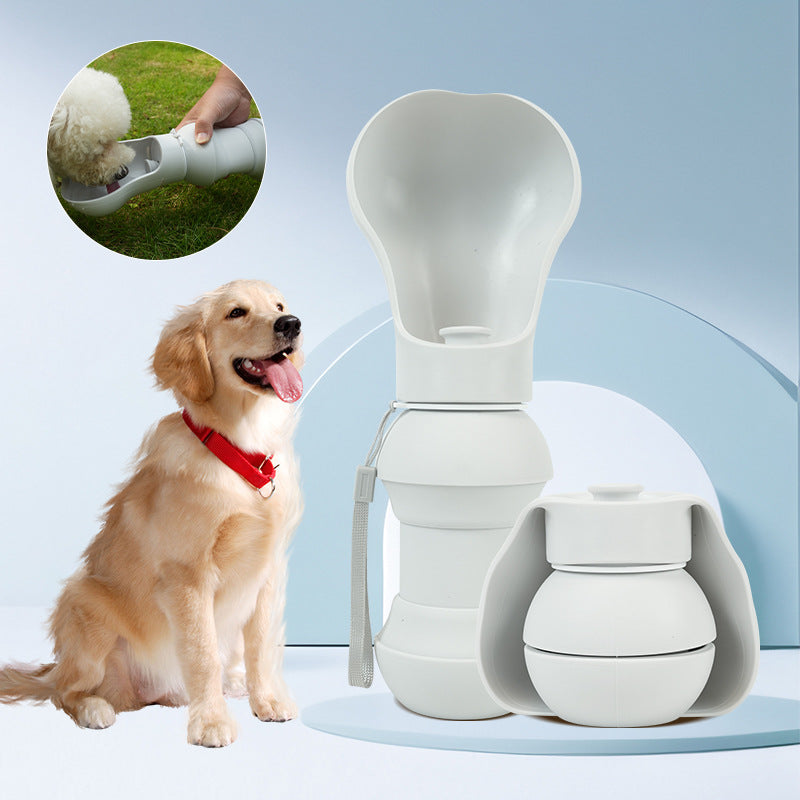 KFX-1645245 Portable Silicone Folding Drinking Cup for Pets - Short and Long Sizes Available