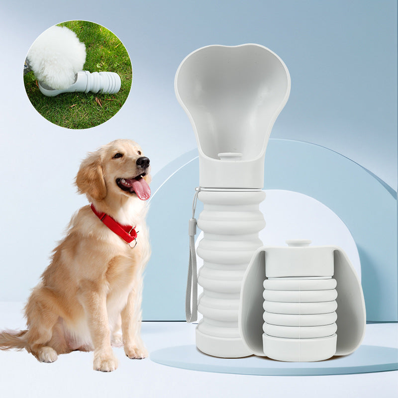 KFX-1645245 Portable Silicone Folding Drinking Cup for Pets - Short and Long Sizes Available