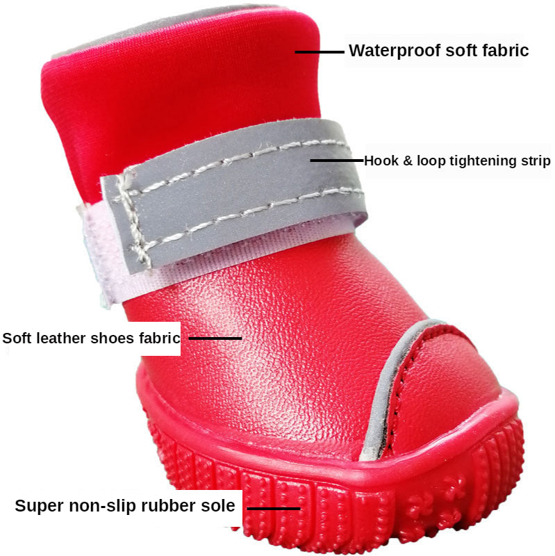 KFX-1646013 Waterproof Rain Boots for Small Dogs - Non-Slip, Cute Design, Various Sizes Available