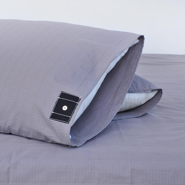 KFX-1646653 Silver Fiber Cotton Pillowcase for Dogs - White and Gray, 50x76 cm