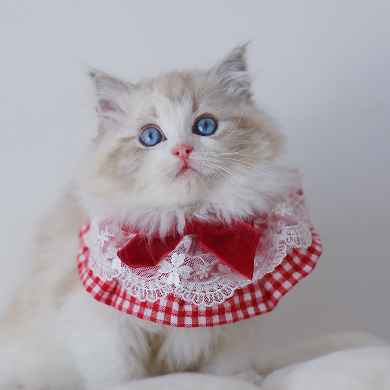 KFX-1646781 Cute Triangle Scarf for Dogs and Cats – Red Accessory in Various Sizes