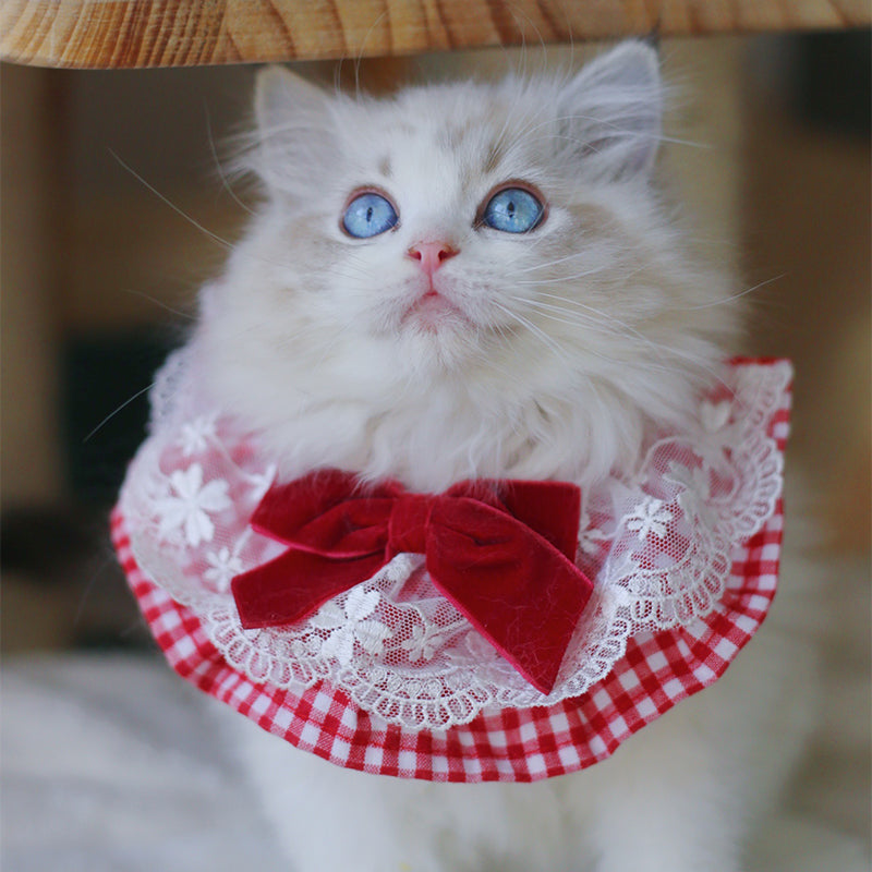 KFX-1646781 Cute Triangle Scarf for Dogs and Cats – Red Accessory in Various Sizes